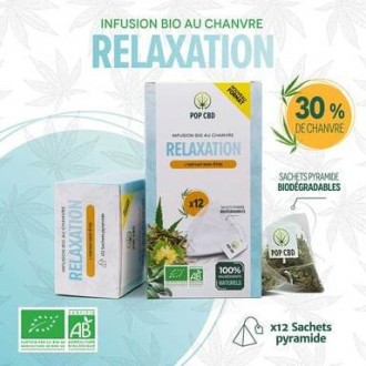 Infusion au chanvre bio en sachet Relaxation Pop CBD