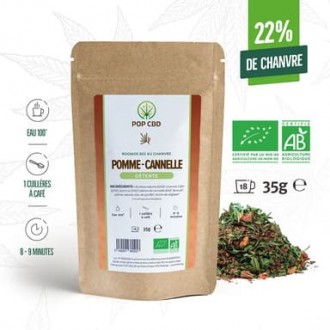 CBD bio Kräutertee "Rooibos Apfel-Zimt" 35g Pop CBD