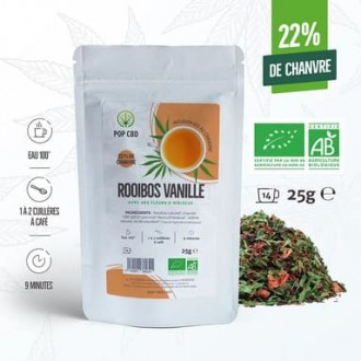 CBD bio Kräutertee "Rooibos Vanille" 35g - Pop CBD