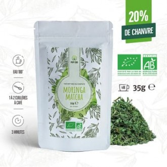 Organic CBD tea "Moringa Matcha" 35g - Pop CBD