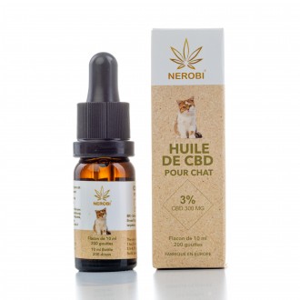 Huile CBD pour Chat 3% - 10ml (Nerobi)