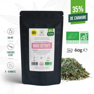 Infusion CBD bio "Maxi détente" 60g - Pop CBD